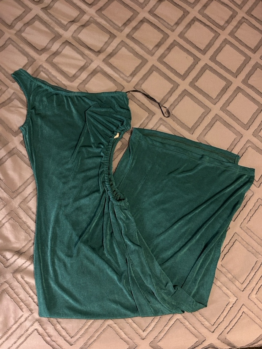 Emerald Green One-Shoulder Midi Dress Runaway the Label - NWT